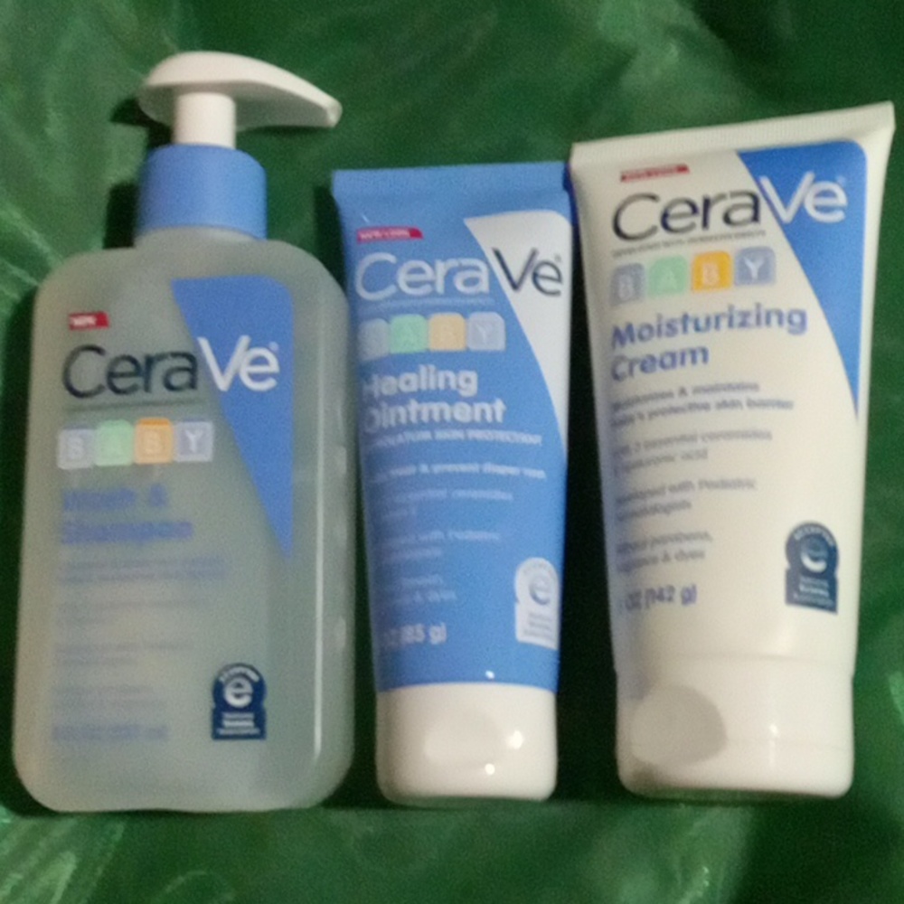 CERAVE BABY MOISTURIZING CREAM, WASH & SHAMPOO, HEALING OINTMENT